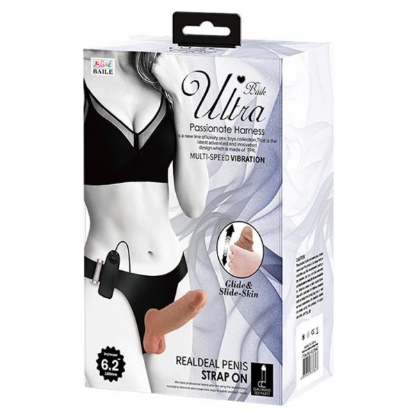 BAILE- Ultra Passionate Harness Realdeal Penis 6.2&#039;&#039; Brown