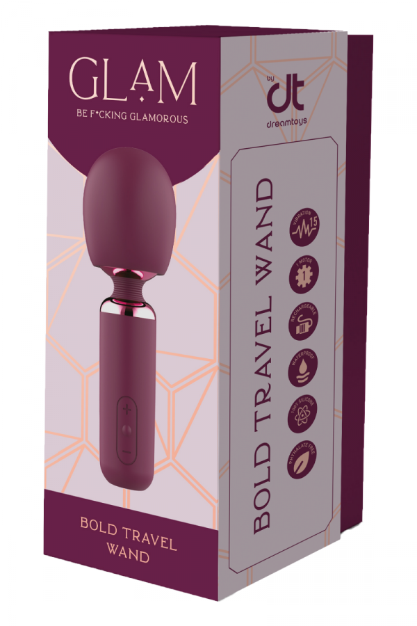 Dream Toys GLAM BOLD TRAVEL WAND - masażer ciała (czerwony)