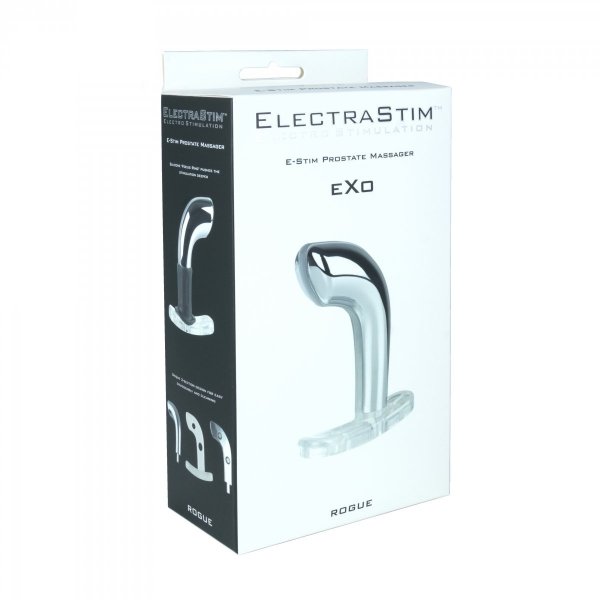 ELECTRASTIM EXO ROGUE PROSTATE MASSAGER - masażer prostaty do elektrostymulacji (srebrny)