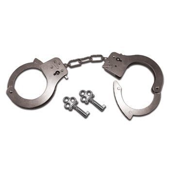 Sportsheets - Sex &amp; Mischief Metal Handcuffs - kajdanki (srebrny) 