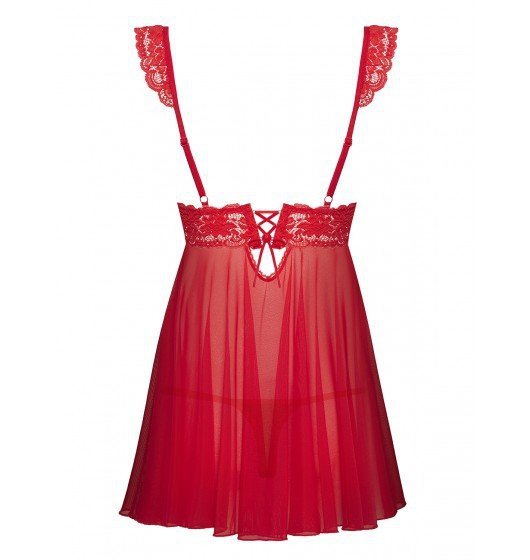 Obsessive 863-BAB-3 koszulka babydoll S/M (czerwony)