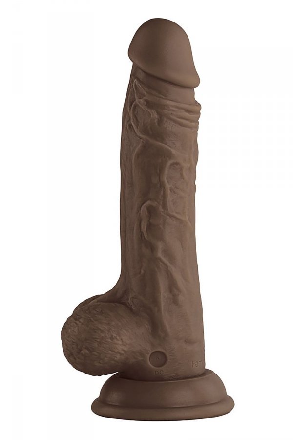 FEMMEFUNN WIRELESS TURBO BALLER BROWN - dildo z wibracjami (brązowy)