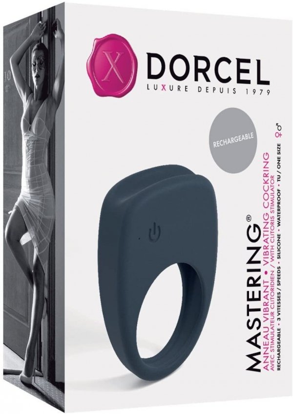 MARC DORCEL Master Ring - pierścień wibrujący (czarny)