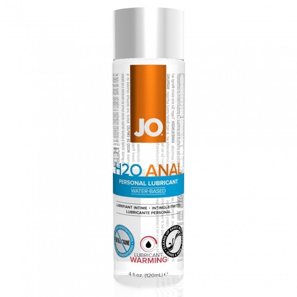 System JO Anal H2O Lubricant Warming 120 ml - rozgrzewający lubrykant analny na bazie wody