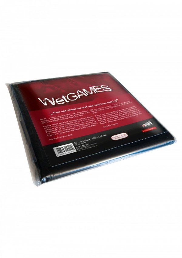 Joydivision - prześcieradło winylowe SexMAX WetGAMES, czarne (180 x 220 cm)