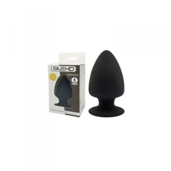 Silexd Korek Analny Plug Model 1 S 9 cm Blackk - korek analny (czarny)