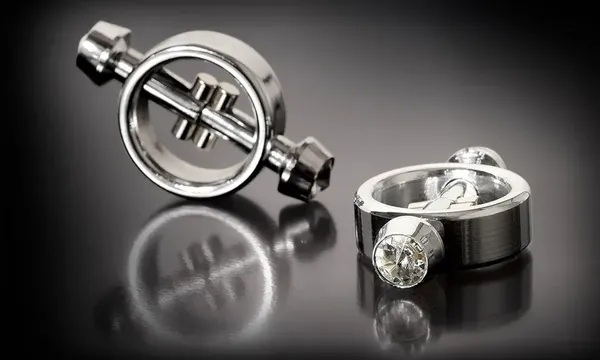 Metal Worx Pierścienie na Sutki Magnetic Nipple Clamps - zaciski na sutki (srebrny)