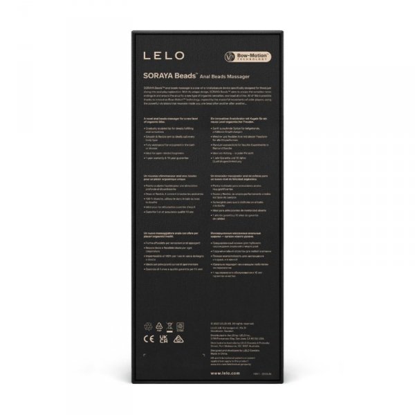 Lelo Soraya Beads Black - masażer analny (czarny)