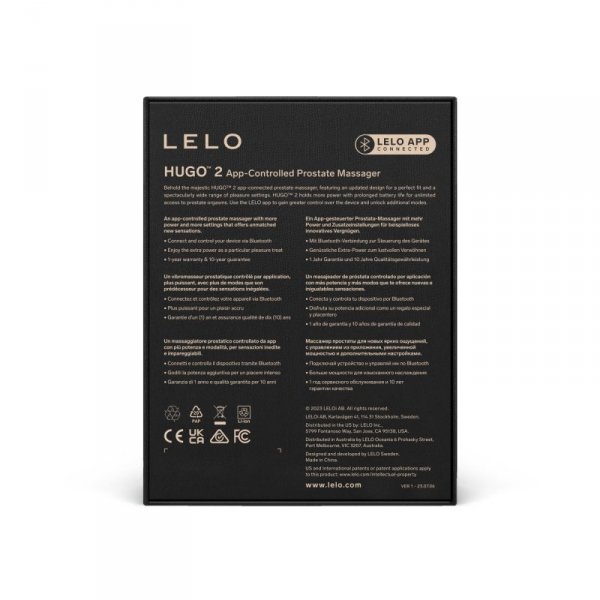 Lelo Hugo 2 Black – Masażer Prostaty (czarny)
