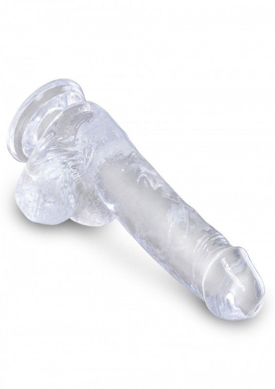 King Cock dildo analne - 6'' Cock with Balls sztuczny penis (przezroczysty) 