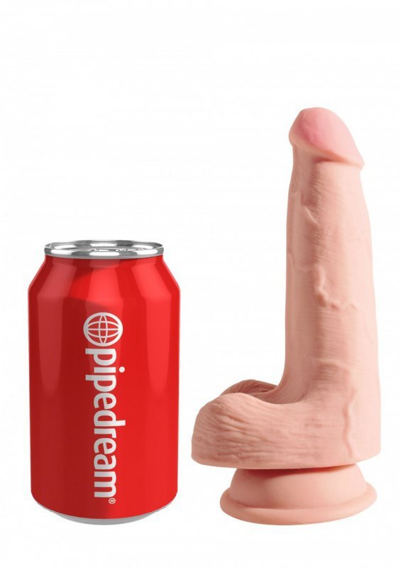 King Cock dildo - Plus 5'' Triple Density Cock with Balls sztuczny penis (cielisty)