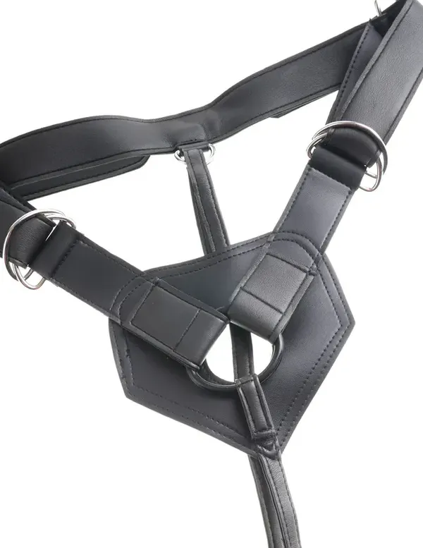 King Cock Strap on Harness with 8&quot; Cock Brown - strap-on z dildem (brązowy)