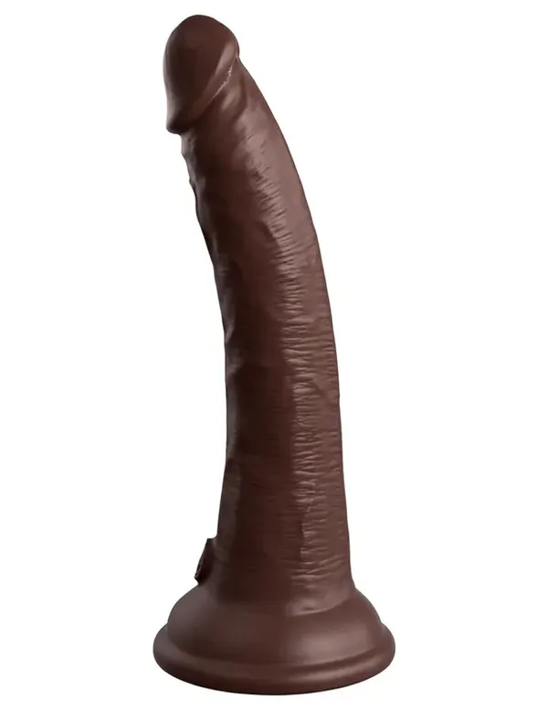 King Cock Silikonowe Dildo Elite 7&quot; Dual Density Silicone Cock Brown - dildo (brązowy)