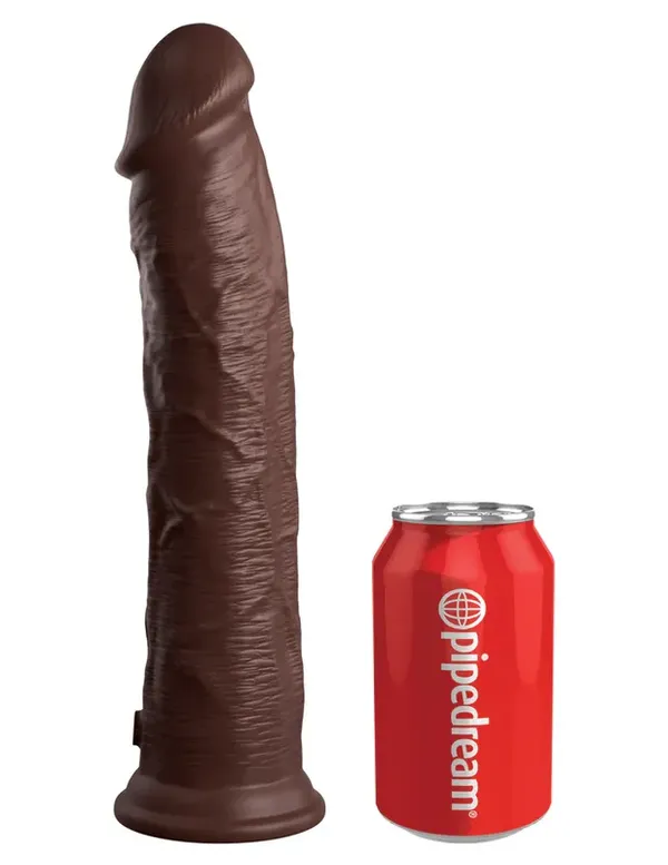 King Cock Dildo Elite 11&quot;Dual Density Silicone Cock Brown - dildo (brązowy)