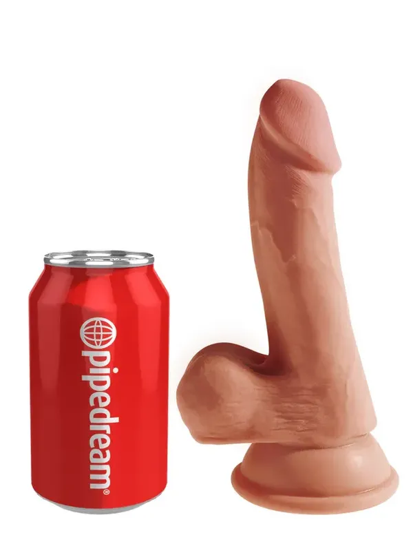 King Cock Dildo Plus 6.5&quot; Triple Density Cock with Balls Tan - dildo (cielisty)