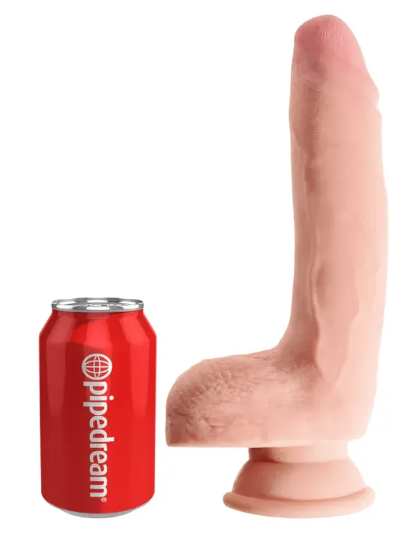 King Cock Dildo Plus 9&quot; Triple Density Cock with Balls Light - dildo (cielisty)