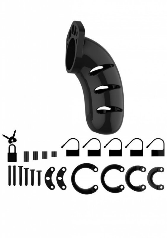 ManCage Model 03 Chastity 4.5'' Cock Cage - męski pas cnoty (czarny)