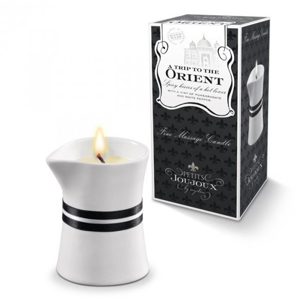 Petits Joujoux Fine Massage Candles A trip to the Orient (mała) - świeca do masażu (owoc granatu i biały pieprz)