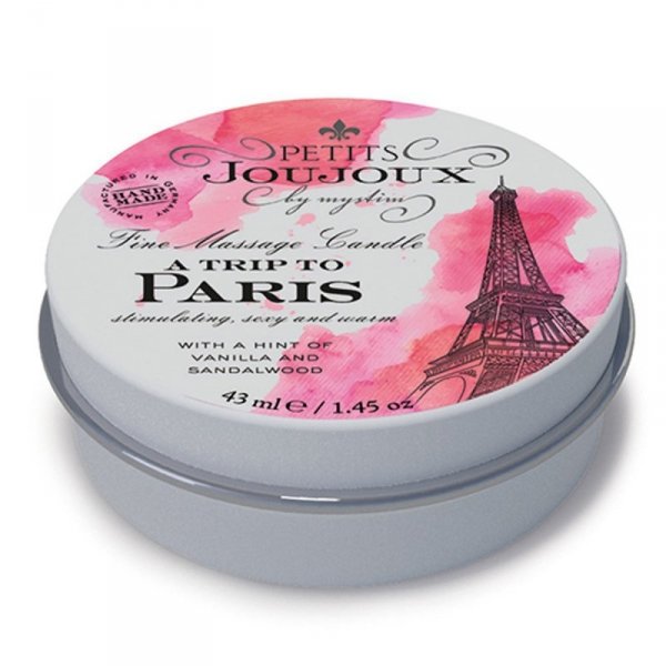 Petits Joujoux Fine Massage Candles A trip to Paris (33 g) - świeca do masażu (wanilia i drzewo sandałowe)