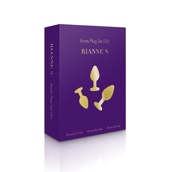 Rianne S zestaw korków analnych - Booty Plug Set 3x (czarny)