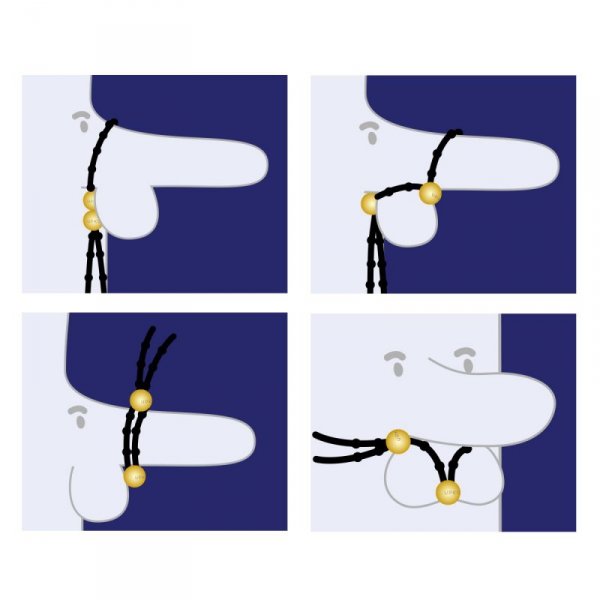 Upko Adjustable Cock Ring - pierścień erekcyjny (czarny)
