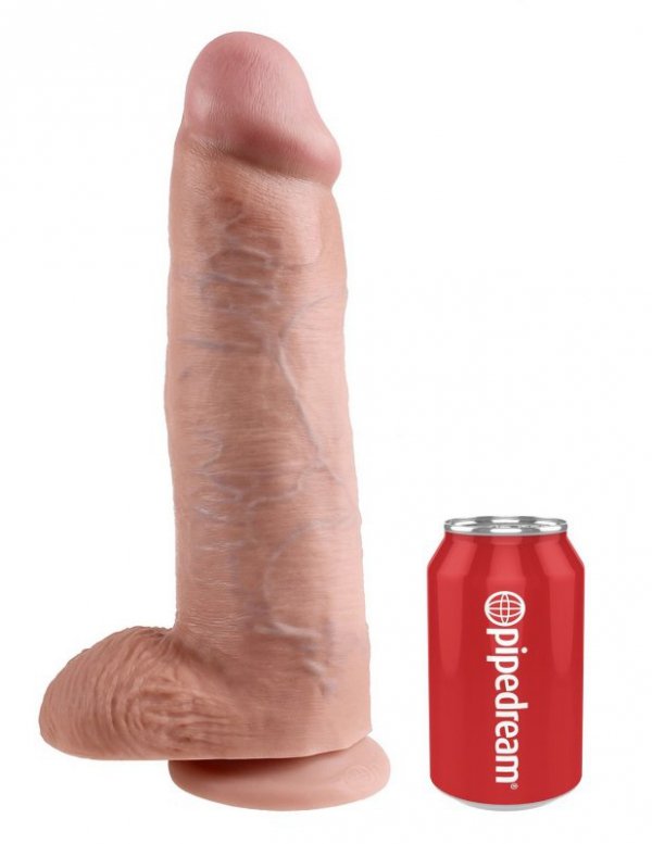 King Cock wielkie dildo - 12'' Cock with Balls sztuczny penis (cielisty)