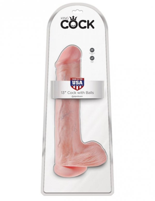 King Cock dildo - 13'' Cock with Balls sztuczny penis (cielisty)