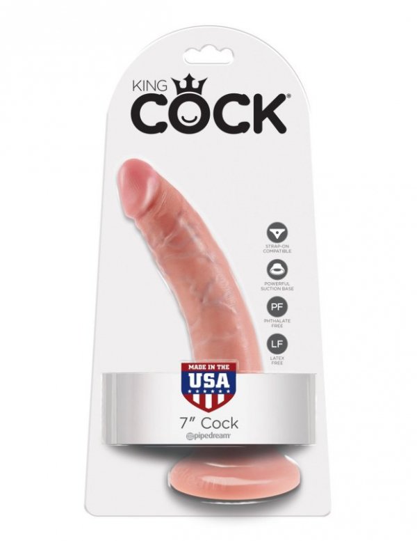 King Cock dildo - 7'' Cock sztuczny penis (cielisty)