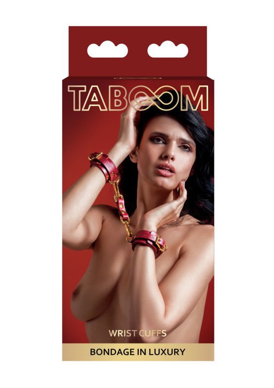 Taboom Wrist Cuffs Red - kajdanki na nadgarstki (czerwony)