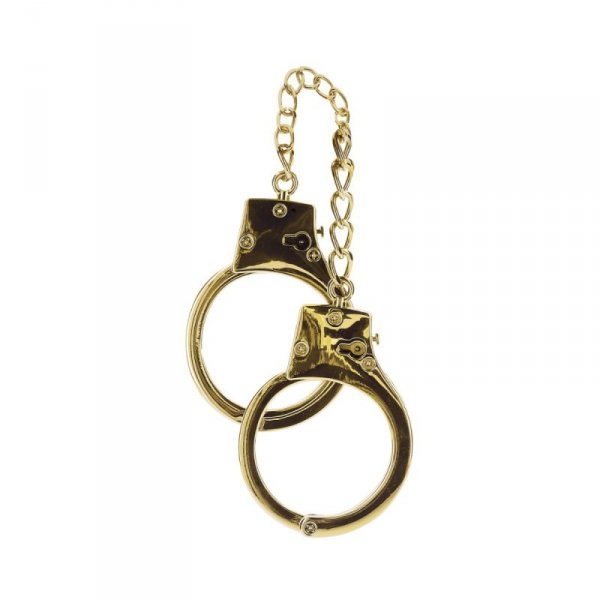 Taboom Gold Plated BDSM Handcuffs - metalowe kajdanki (złote)