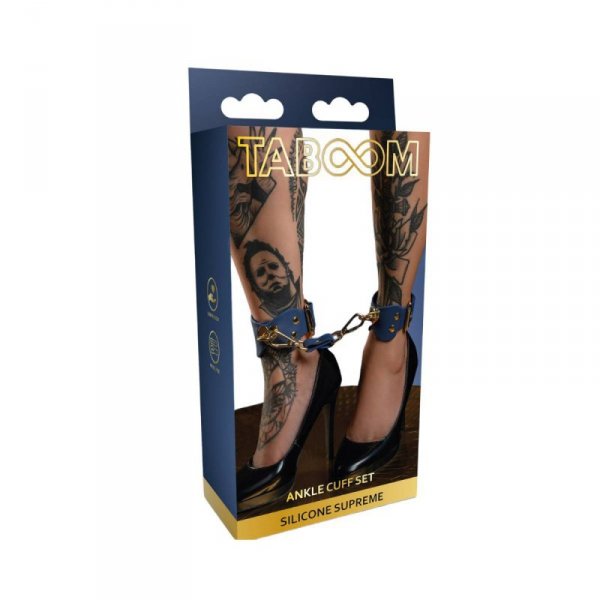 Taboom kajdanki na kostki Silicone Ankle Cuff Set - kajdanki (czarny)
