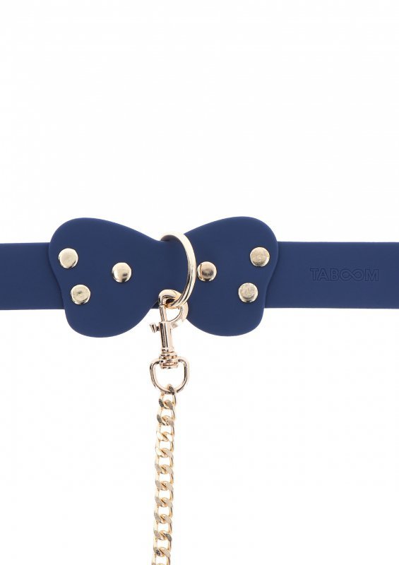 Taboom obróżka ze smyczą Silicone Collar and Leash - obroża i smycz (czarny/złoty)