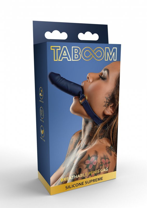 Taboom knebel Silicone Breathable Penis Gag - knebel (czarny)
