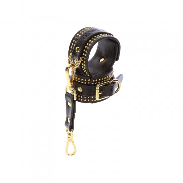 Taboom kajdanki na nadgarstki Vogue Studded Wrist Cuffs Set - wiązanie (czarny)