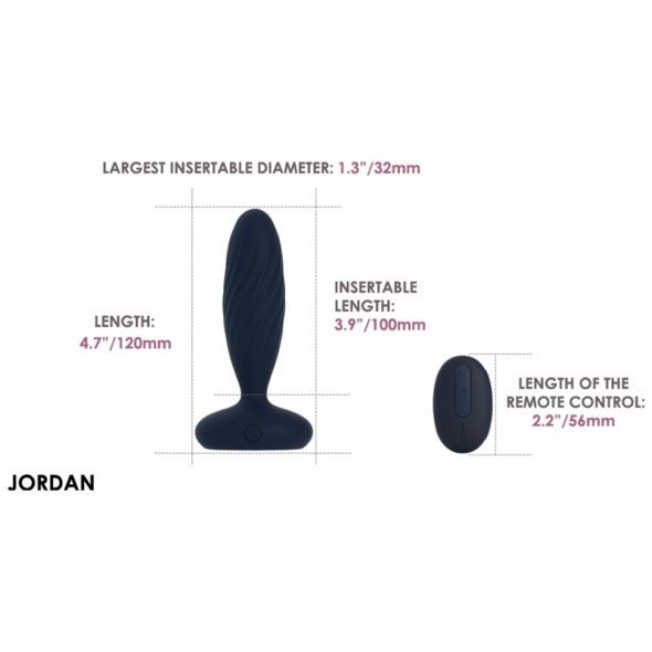 Svakom Jordan Navy - Wibrujący masażer prostaty z pilotem (niebieski)