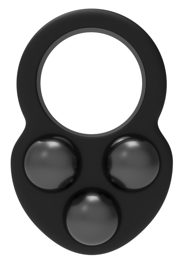 Dream Toys RAMROD COCKRING TRIPLE WEIGHT - pierścień erekcyjny z odważnikami (czarny)