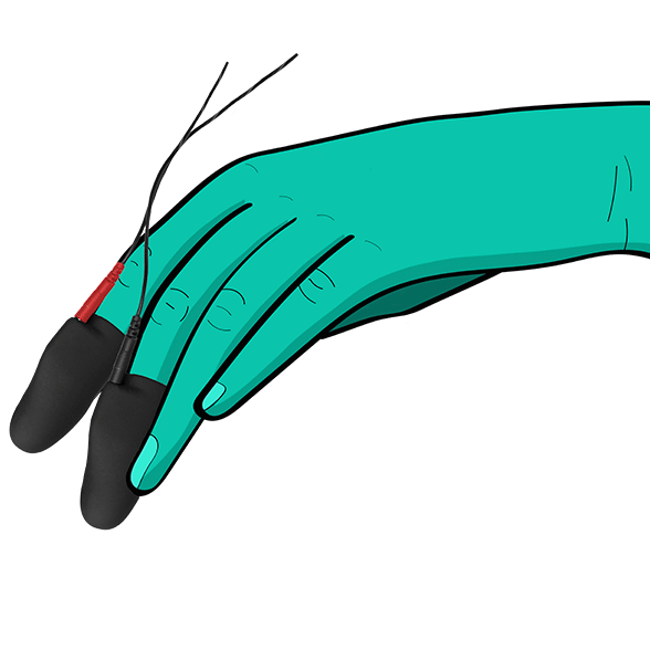 ELECTRASTIM - SILICONE NOIR EXPLORER FINGER SLEEVES - nakładki na palce do elektrostymulacji (czarny)