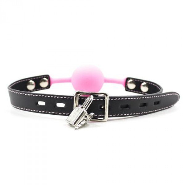 dKnebel-Ball Gag + Block (rosa)