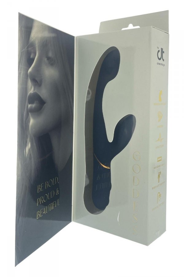 Dream Toys Goddess Collection Hestia Nodding Duo Vibrator - wibrator króliczek (niebieski)