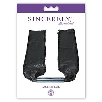 Sportsheets - Sincerely Lace Bit Gag - knebel (czarny)