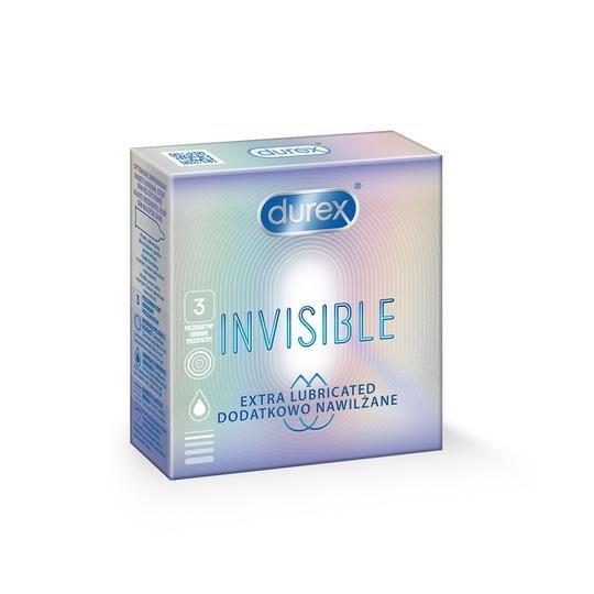 Durex Invisible - Prezerwatywy dodatkowo nawilżone (1op./3szt.)