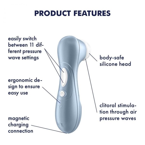 Satisfyer Stymulator Pro 2 (blue) -  masażer łechtaczki (niebieski)