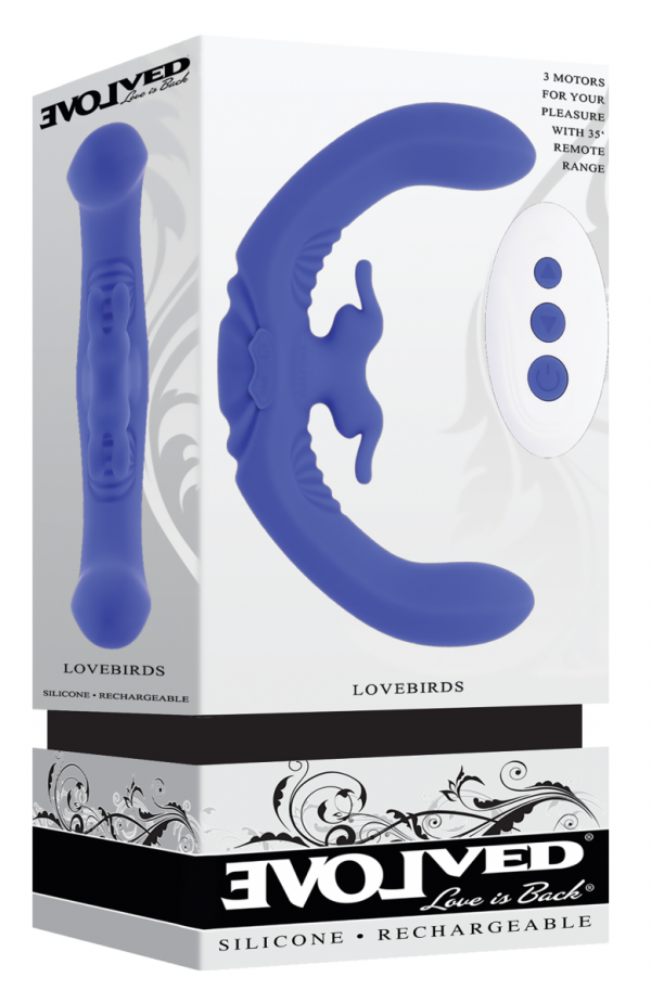 Evolved Lovebirds - podwójny wibrator króliczek (fioletowy)