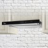Okap podszafkowy teleskopowy AKPO WK-7 LIGHT GLASS TOUCH 60 INOX CZARNY front czarne szkło, dotykowy