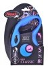 Smycz flexi automatyczna New Classic S linka 8 m - dla psa do 12 kg, kolor niebieski