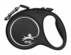 Smycz flexi automatyczna Black Design M taśma 5 m - dla psa do 25 kg, kolor srebrny
