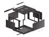 LANBERG SZAFA WISZĄCA RACK 19 6U 600X600 DRZWI METALOWE CZARNA (FLAT PACK) WF01-6606-00B