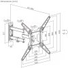 MACLEAN UCHWYT DO TV LUB MONITORA, UNIWERSALNY, MAX VESA 400X400, 23-55, 30KG, CZARNY MC-701N