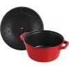 Zestaw 3 naczyń żeliwnych z pokrywką Staub - 24 cm, Czerwony