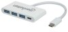 Manhattan 163552 huby i koncentratory USB 3.2 Gen 1 (3.1 Gen 1) Type-C 5000 Mbit/s Biały